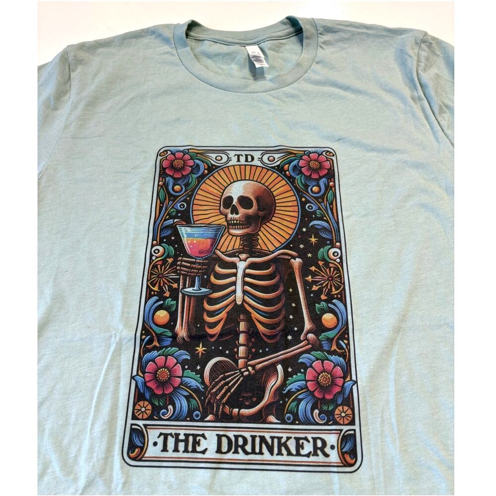 The Drinker Tarot Card T-shirt  - XXL
